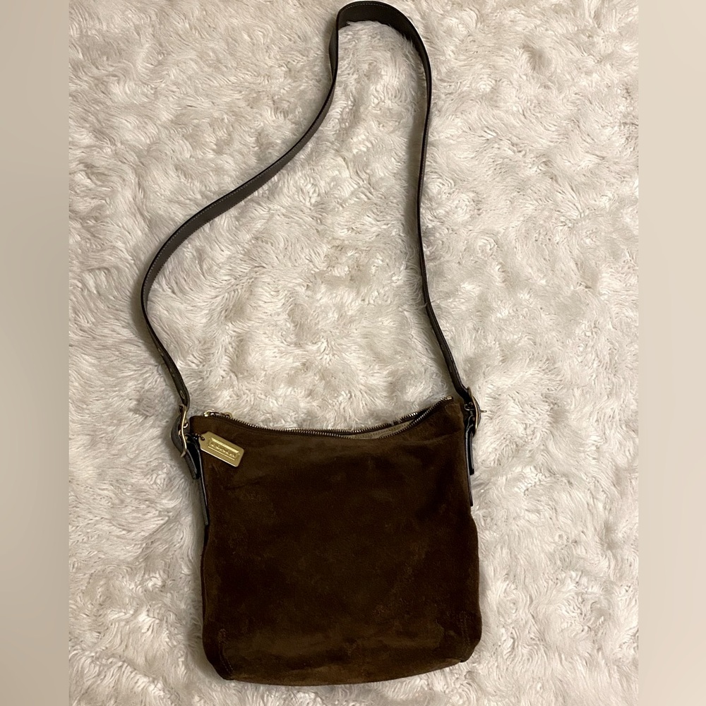 Coach suede leather purse